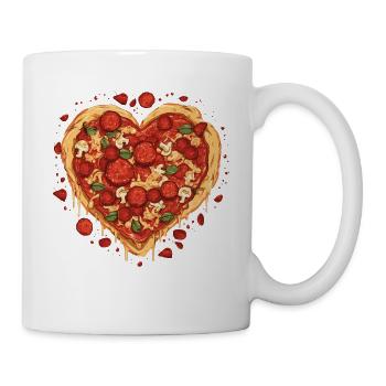 Pizza heart - Mug - white - Right