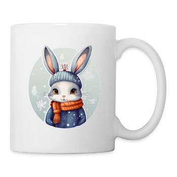 Schnee-Hase - Tasse - Weiß - Rechts