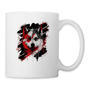 Chien Husky - Mug blanc - blanc - Droite