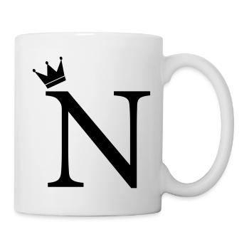 Couronne N Monogram - Mug blanc - blanc - Droite