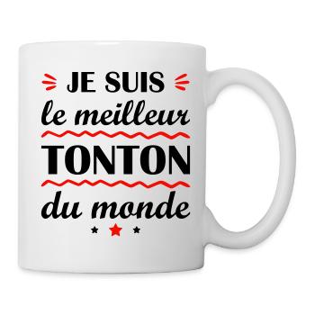 Je suis le meilleur tonton du monde, cadeau noël - Mug blanc - blanc - Droite