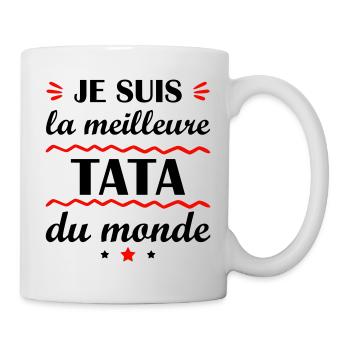 Je suis la meilleure tata du monde, cadeau, noël - Mug blanc - blanc - Droite