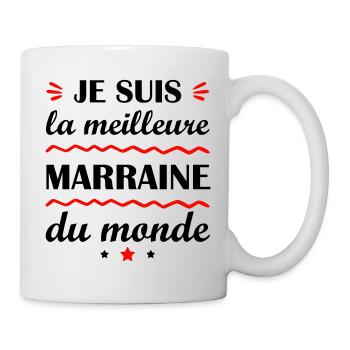 Je suis la meilleure marraine du monde,cadeau,noël - Mug blanc - blanc - Droite