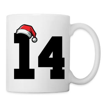 14 Zahl Weihnachten - Tasse - Weiß - Rechts