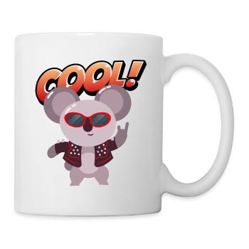Koala in cooler Pose - Tasse - Weiß - Rechts