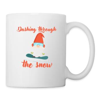 Snowboard Hiver Fun Gnome Snowboarder Cadeau - Mug blanc - blanc - Droite