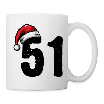 51 Zahl Weihnachten - Tasse - Weiß - Rechts