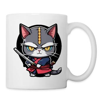Samurai Cat #8 - Mug - white - Right