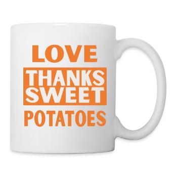 Love Thanks Sweet Potatoes Funny Autumn Fall - Mug - white - Right
