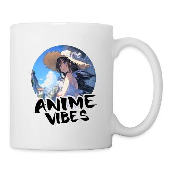 Waifu Anime Girl im Sommerurlaub - Anime Shirt - Tasse - Weiß - Rechts
