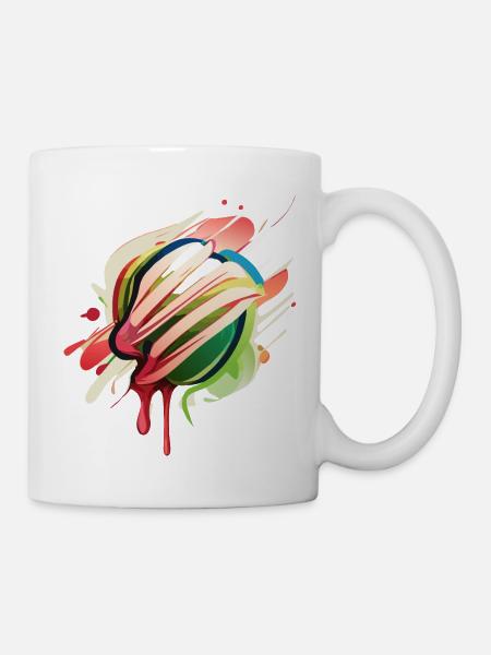 Buntes Obst - Tasse - Weiß