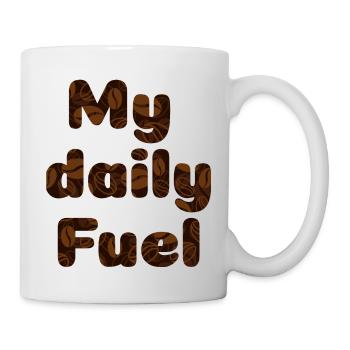 Kaffee - Coffee - My daily Fuel - Kaffee-Liebhaber - Tasse - Weiß - Rechts