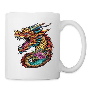 dragon asiatique - japon - chinois - Mug blanc - blanc - Droite