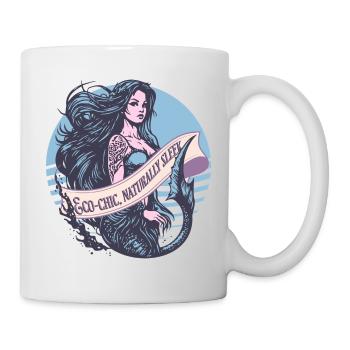 Mermaid Ocean Beach Retro Strong Naturally Beauty - Mug - white - Right