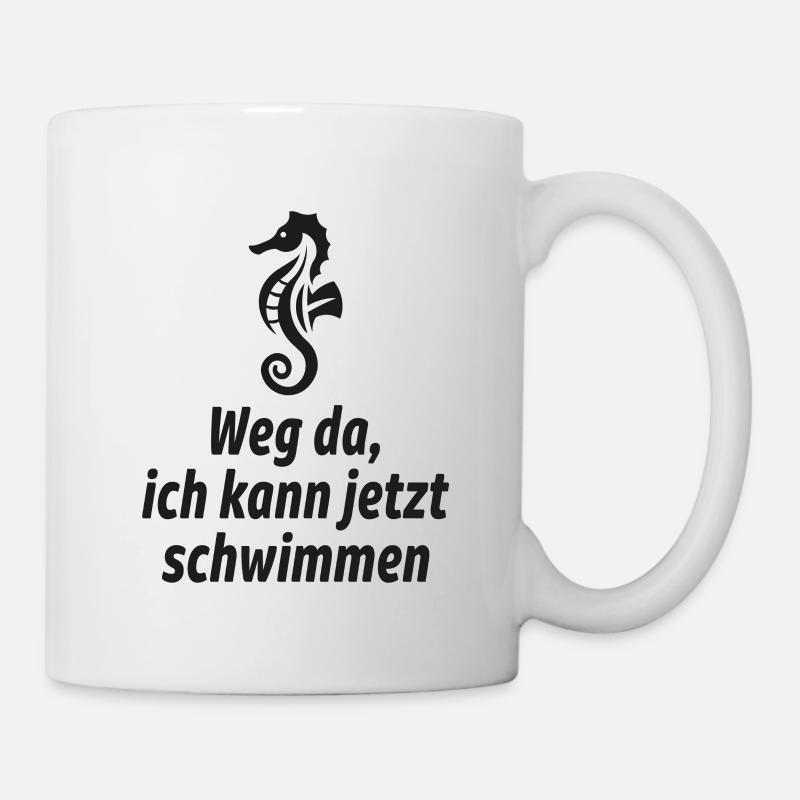 Weg da, ich kann jetzt schwimmen - Tasse - Weiß
