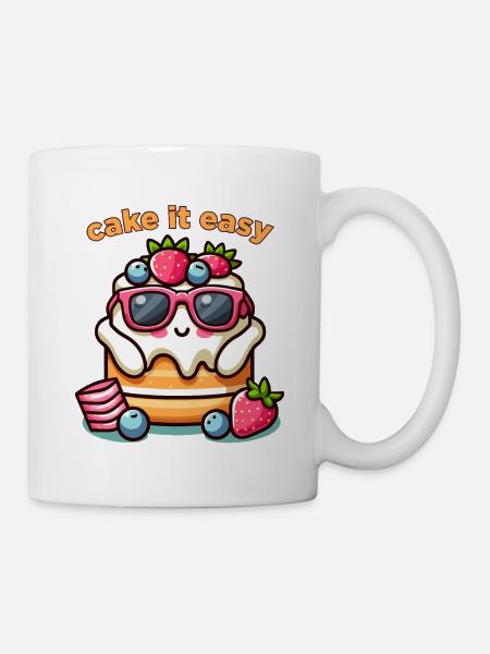 Cake it Easy - Tasse - Weiß