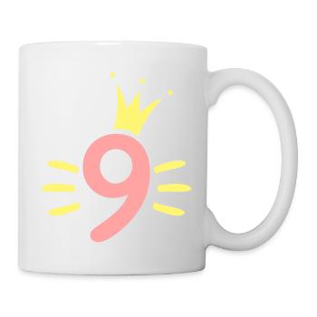 9. Geburtstag Krone - Tasse - Weiß - Rechts