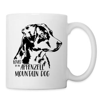 Loved by an Appenzell Mountain Dog Hunde Wilsigns - Tasse - Weiß - Rechts