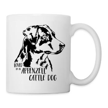 Loved by an Appenzell Cattle Dog Hunde Wilsigns - Tasse - Weiß - Rechts