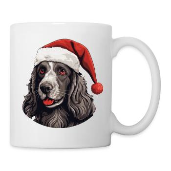Cocker Spaniel Hund Weihnachten Lustig Xmas - Tasse - Weiß - Rechts
