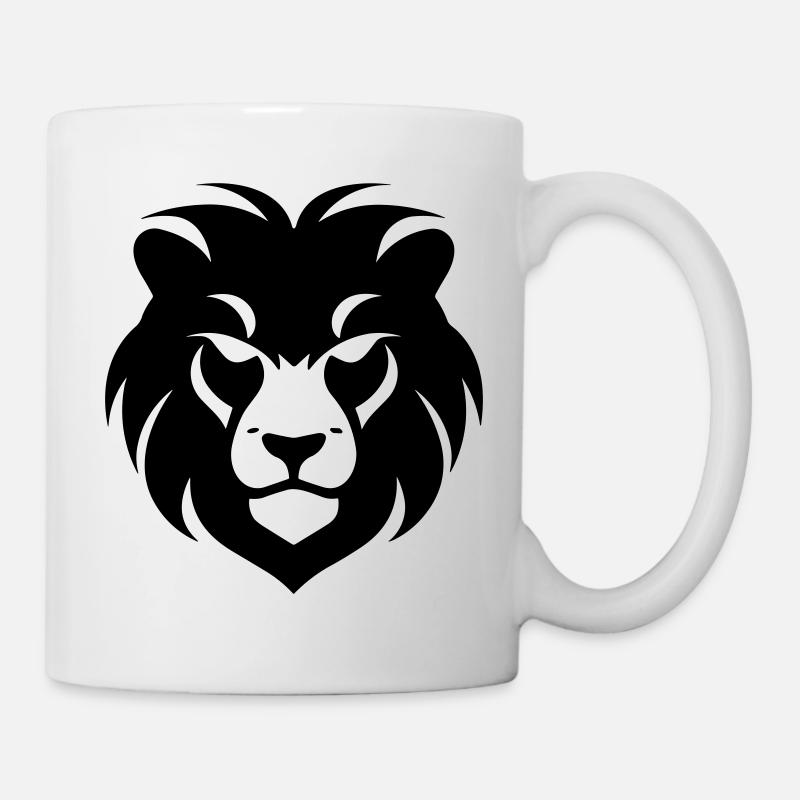 Felin Dschungel Löwenkopf - Tasse - Weiß