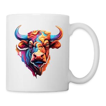 Stier / Bulle / Tier / Hörner / Stierkampf - Tasse - Weiß - Rechts