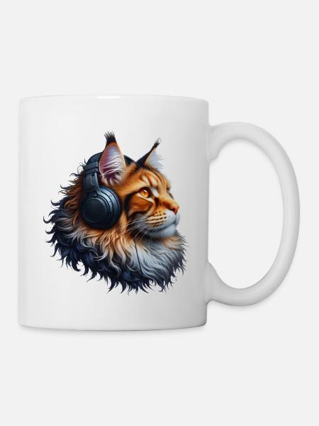 Melodic Maine Coon - Feline Groove - Tasse - Weiß
