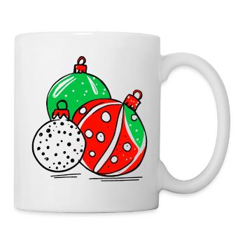 Boules de decoration de Noël - Mug blanc - blanc - Droite