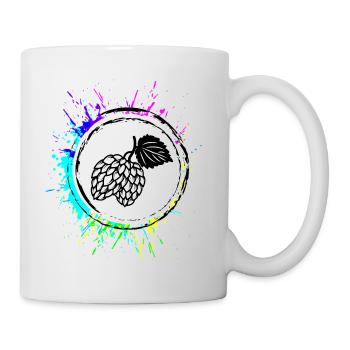 Bier Hopfen zapfen Brauerei - Tasse - Weiß - Rechts