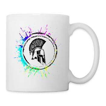 Spartaner Helm Krieger - Tasse - Weiß - Rechts