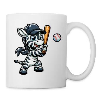Zebra Baseball Player - Stripes, Speed - Mug - white - Right