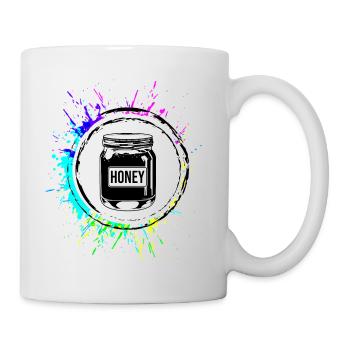 Honey symbol beekeeper - Mug - white - Right