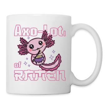 Axolotl eating ramen - Mug - white - Right
