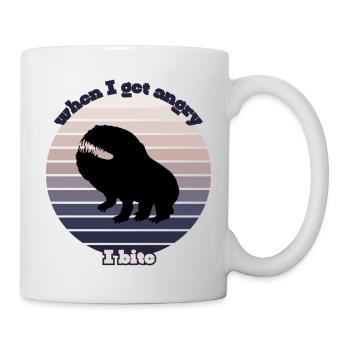 Ich beiße - Tasse - Weiß - Rechts