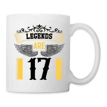Legenden sind 17 Jahre alt, Geburtstag 17 - Tasse - Weiß - Rechts