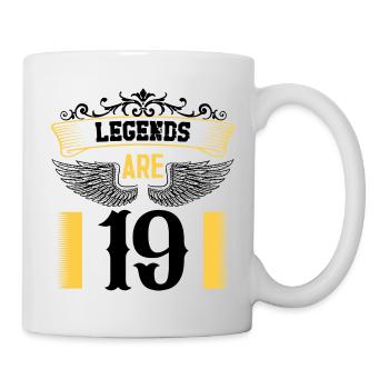 Legenden sind 19 Jahre alt, Geburtstag 19 - Tasse - Weiß - Rechts