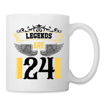 Legenden sind 24 Jahre alt, Geburtstag 24 - Tasse - Weiß - Rechts