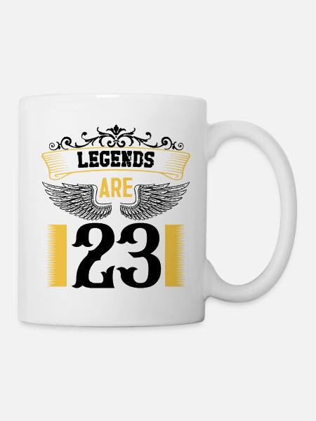 Les légendes ont 23 ans, 23 ans d’anniversaire - Mug blanc - blanc