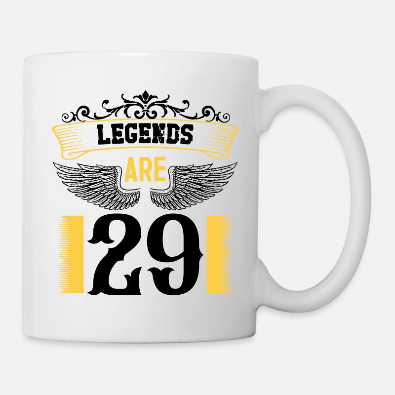 Les légendes ont 29 ans, 29 ans d’anniversaire - Mug blanc - blanc