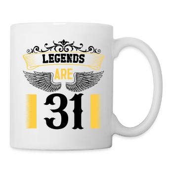 Les légendes ont 31 ans, 31 ans d’anniversaire - Mug blanc - blanc - Droite