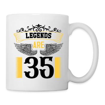Les légendes ont 35 ans, 35 ans d’anniversaire - Mug blanc - blanc - Droite