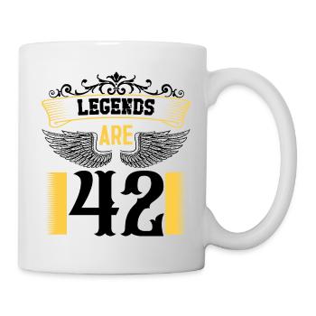 Legends are 42 years old, birthday 42 - Mug - white - Right