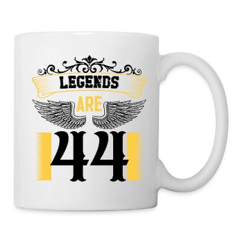 Legenden sind 44 Jahre alt, Geburtstag 44 - Tasse - Weiß - Rechts