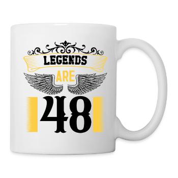 Legenden sind 48 Jahre alt, Geburtstag 48 - Tasse - Weiß - Rechts