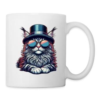 Coole Retro Maine Coon - Tasse - Weiß - Rechts