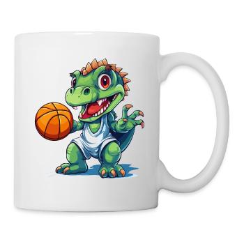 Basket-ball Dinosaure T-Rex Joueur Sports Cartoon - Mug blanc - blanc - Droite