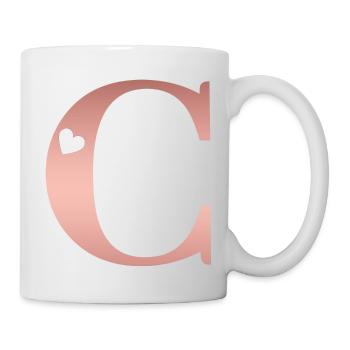 Letter C Rose Gold - Mug - white - Right