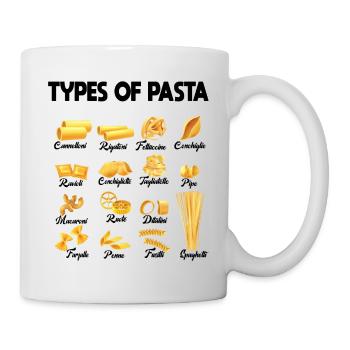 Types Of Pasta From A to Z, Pasta Breeds List 2024 - Mug blanc - blanc - Droite