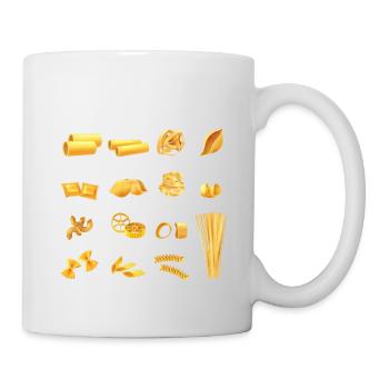 Types Of Pasta From A to Z, Pasta Breeds List 2024 - Mug blanc - blanc - Droite