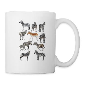 Arten von Zebras Liste Zebrarassen Tierliebhaber - Tasse - Weiß - Rechts